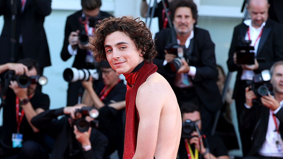 1200px x 675px - TimothÃ©e Chalamet's Backless Red Halter Top Nearly Broke Twitter