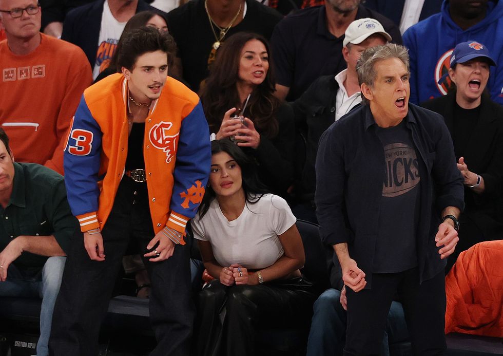 kylie jenner ve timothee chalamet indiana pacers v new york knicks beşinci maçında