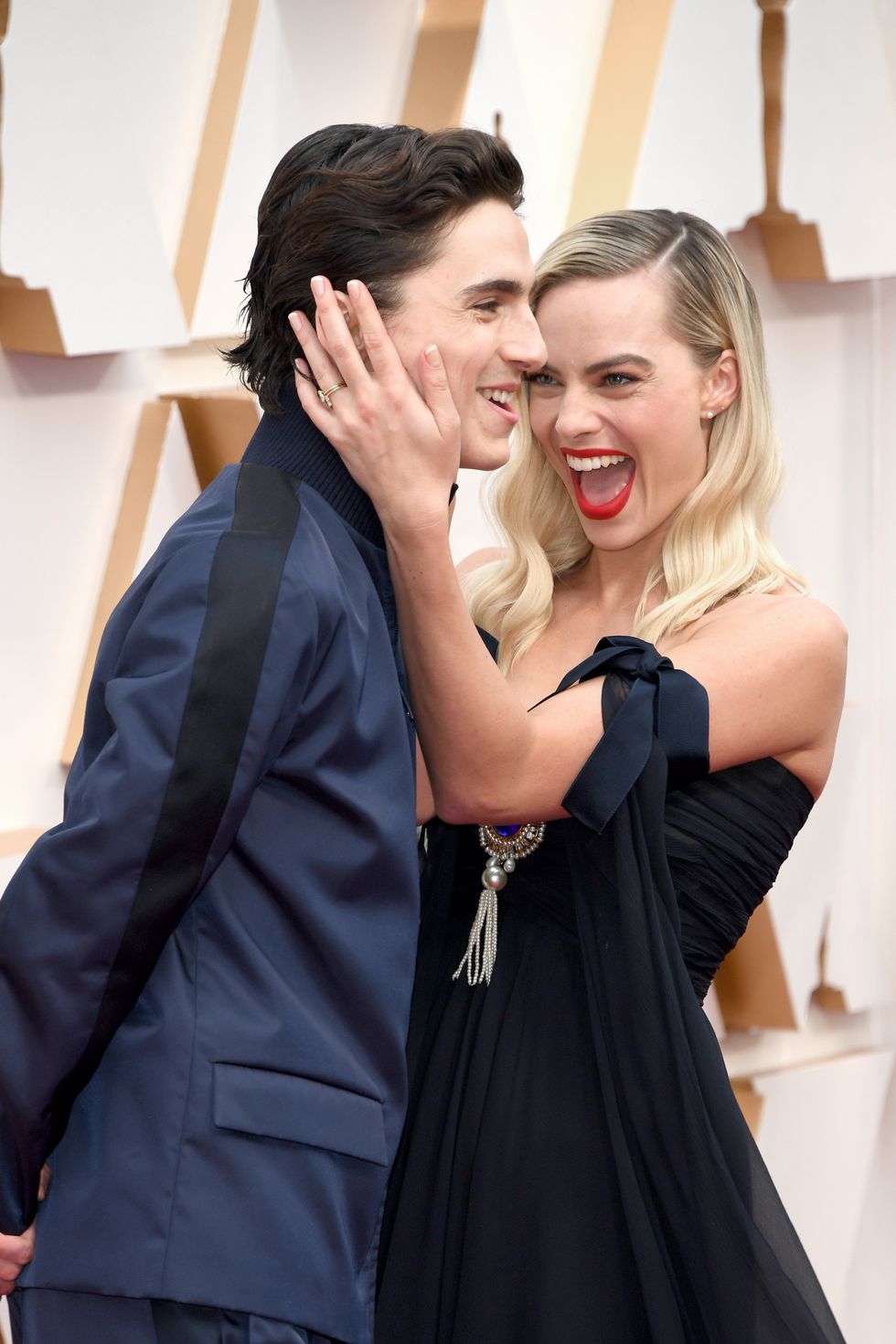 Margot Robbie en Timothée Chalamet bij de Oscars 2020