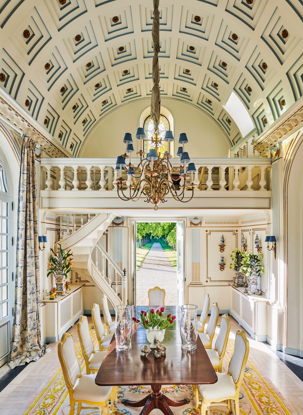 chateau de la chevallerie in the loire valley in france designed by timothy corrigan dining room