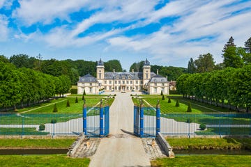 chateau de la chevallerie in the loire valley in france designed by timothy corrigan front gate entrance