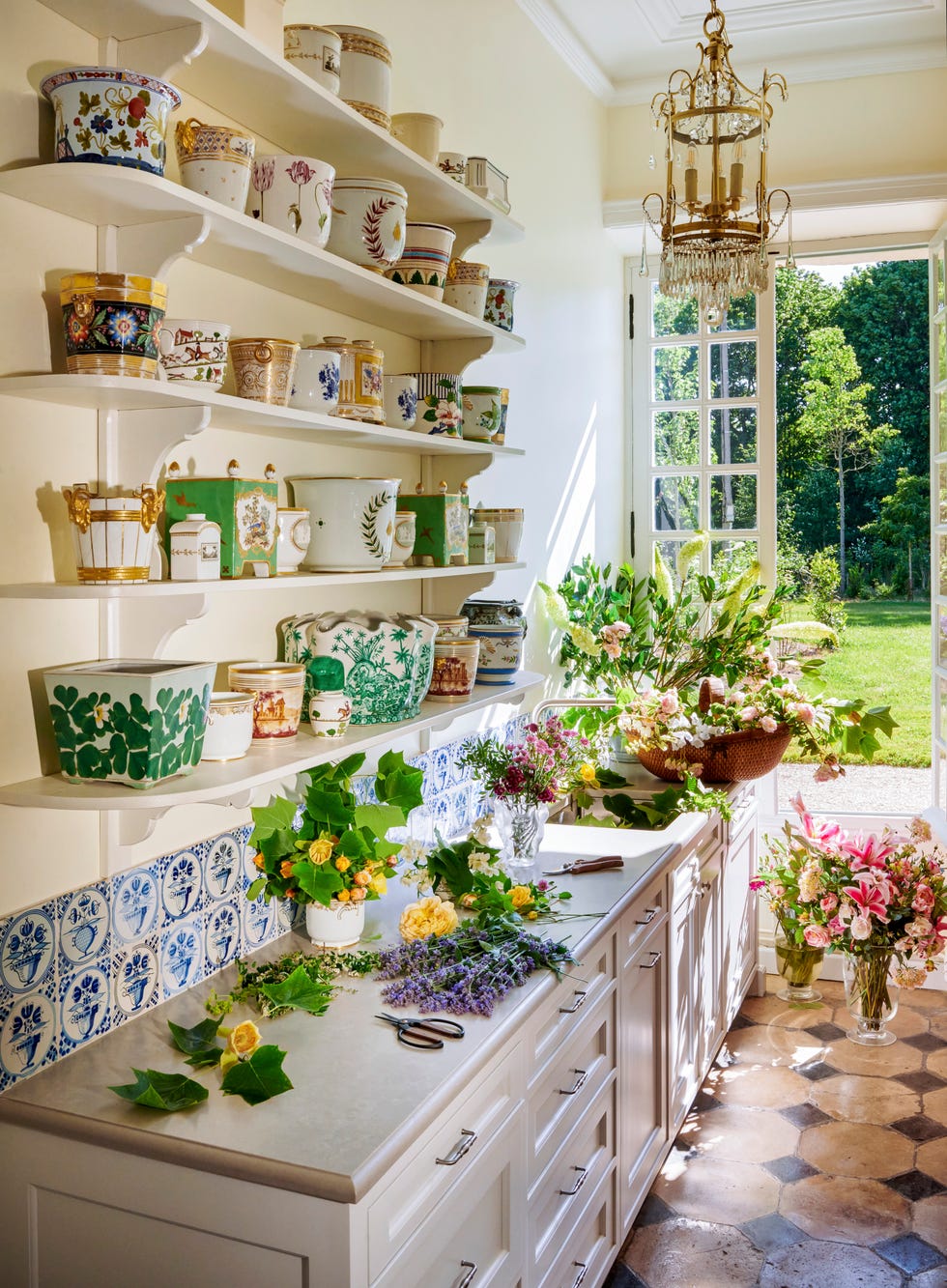 chateau de la chevallerie in the loire valley in france designed by timothy corrigan flower room