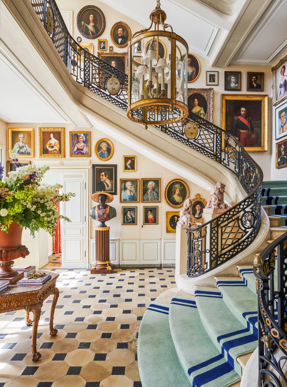 chateau de la chevallerie in the loire valley in france designed by timothy corrigan grand stair case