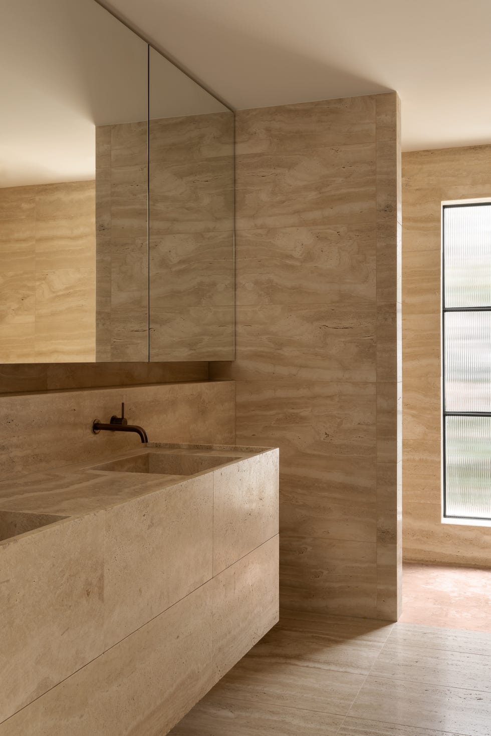 This home is a testament to the beauty of travertine