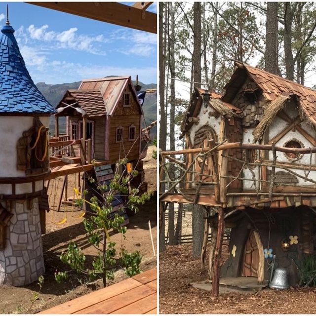 rapunzel and tinker bell tree houses