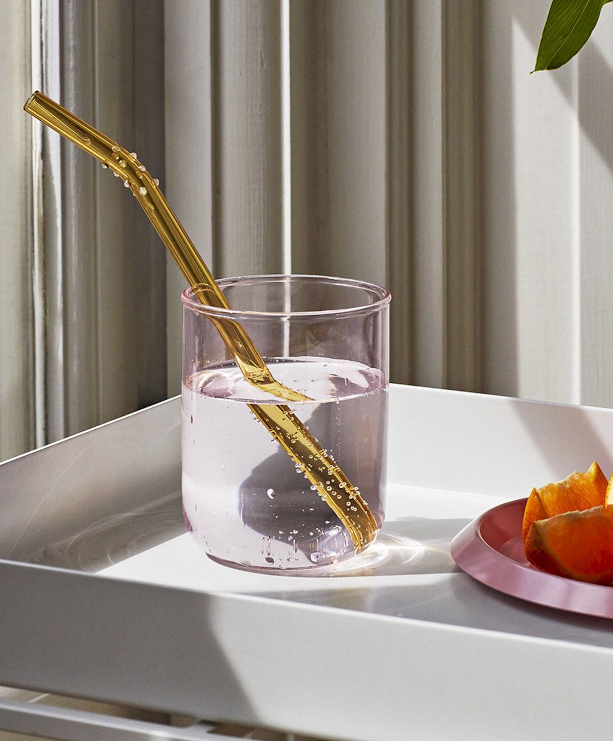 Drink, Food, Glass, Spoon, Table, Interior design, Drinking straw, Cutlery, 