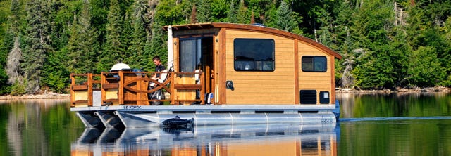 Mini casa flotante