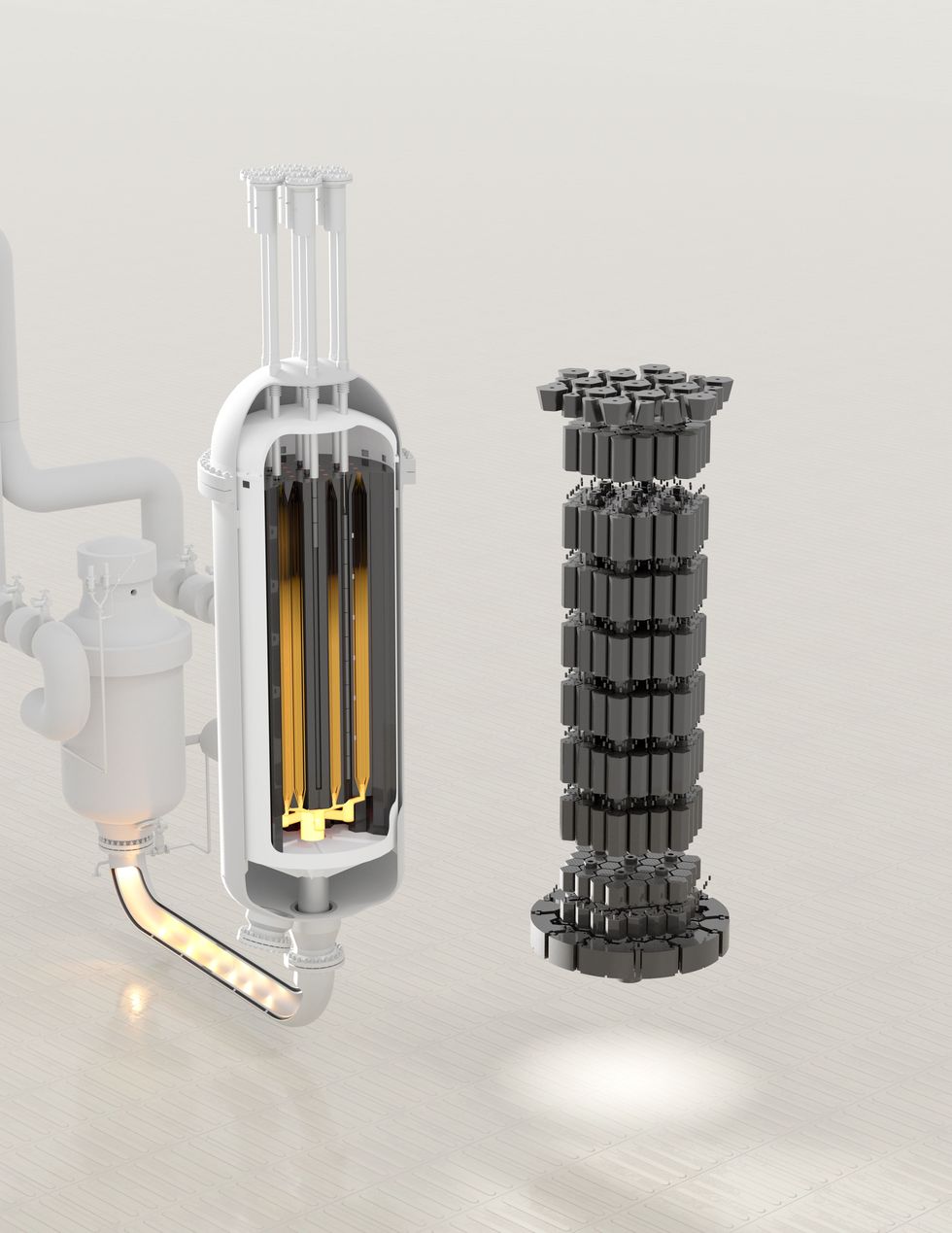 each usnc reactor has a graphite core that houses the fuel