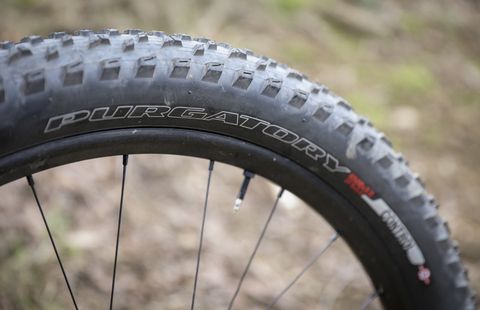 The source of most of the magic is the three-inch-wide, 650b 6Fattie tires—I was able to drop my pressure to 13 to 14 psi for a massive footprint on the trail.