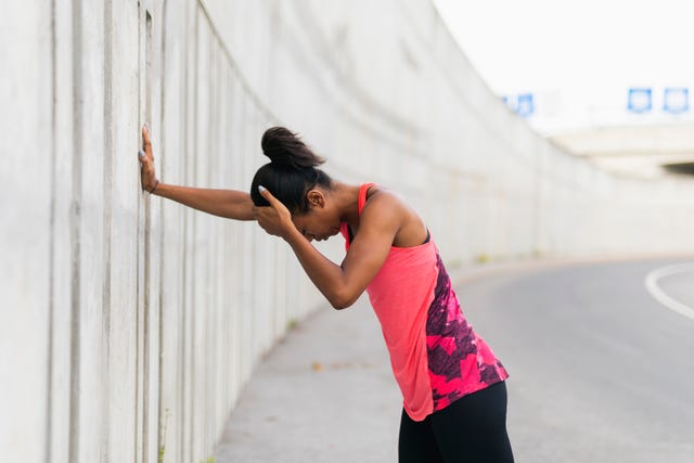 Tired jogger