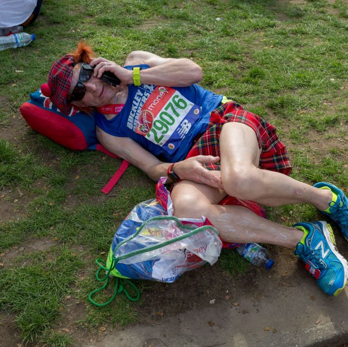 Resting Marathon Runner