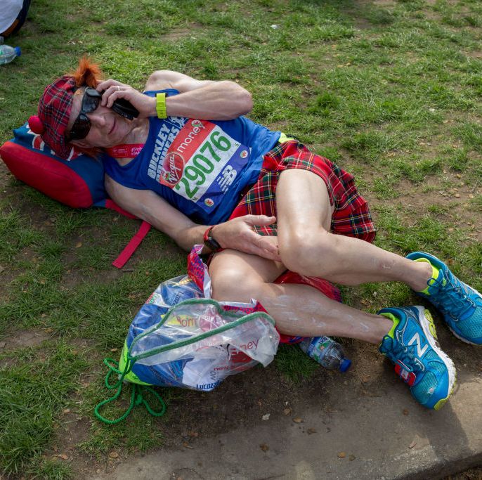 Resting Marathon Runner