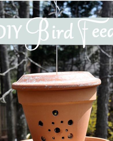 flower pot bird feeder