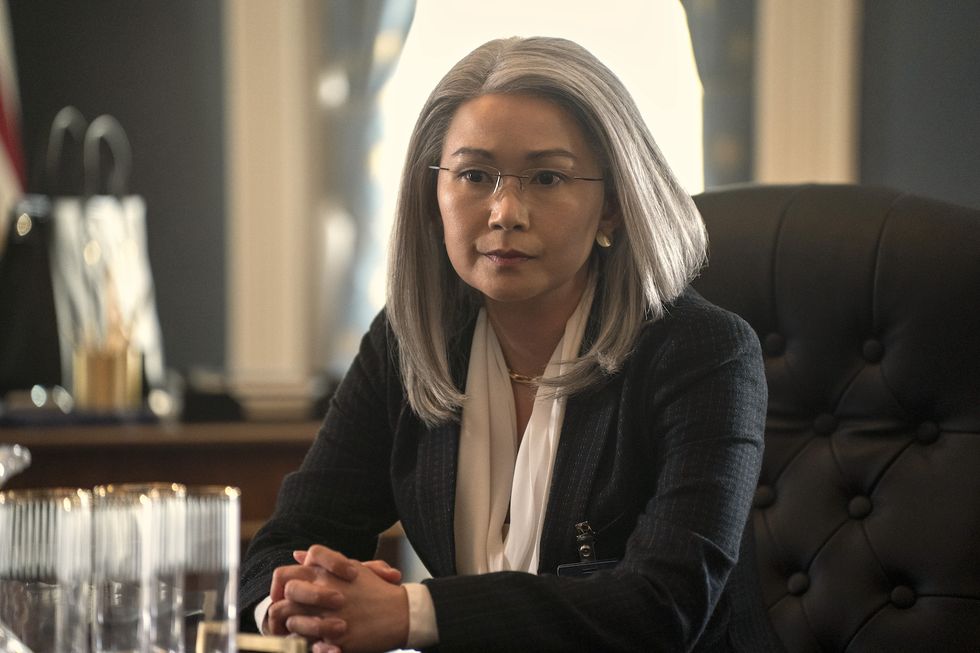 the night agent hong chau as diane farr in episode 102 of the night agent cr dan powernetflix © 2023