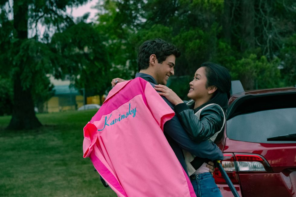 to all the boys always and forever   noah centineo as peter kavinsky and lana condor as lara jean song covey