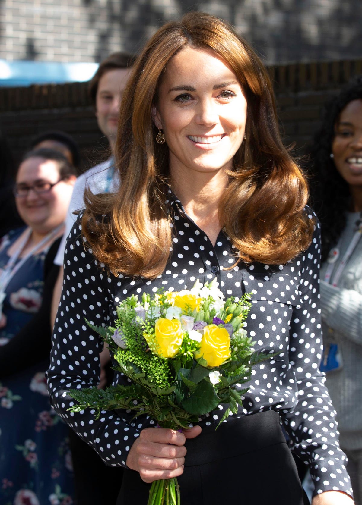 Kate Middleton Looks Elegant In Polka Dots For Children's Centre Visit