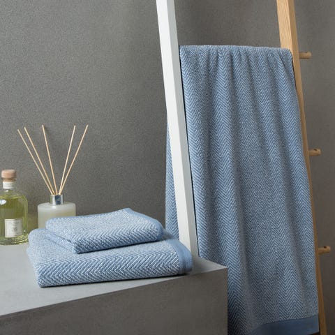 Toalla de espiga azul de El Corte Inglés Toalla de espiga azul de El Corte Inglés