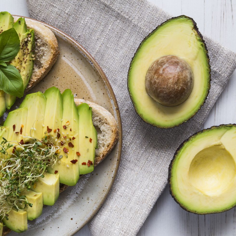 toast with avocado and cress