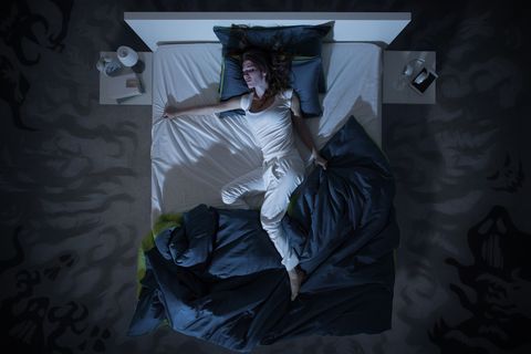 insomnia and nightmare in bed at night