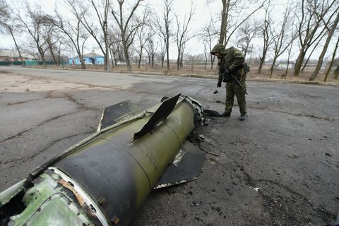 aftermath of the alleged shellings in donetsk