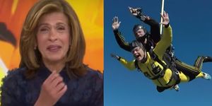 'today' show cast member hoda kotb reacts to jenna bush hager's skydiving jump