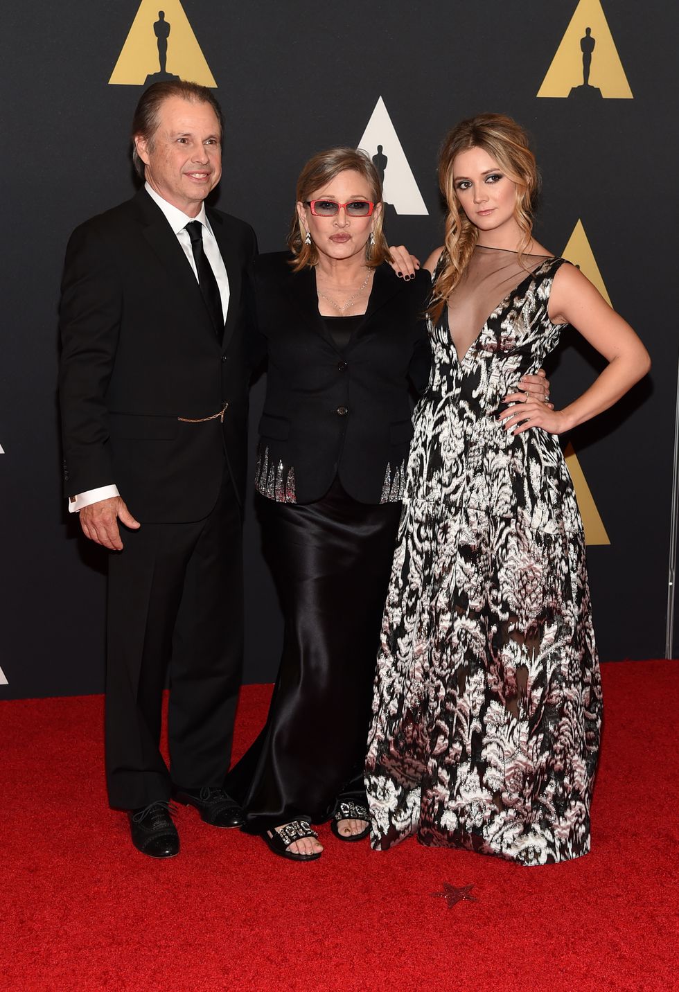 billie lourd, carrie fisher y todd fisher