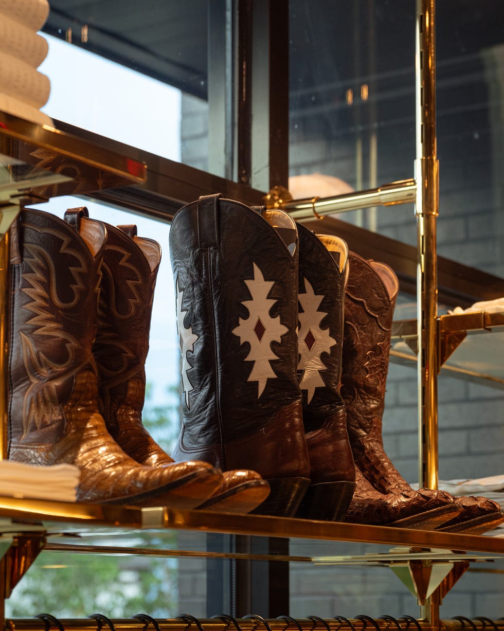 Tienda Todd Snyder Nashville, botas vaqueras vintage