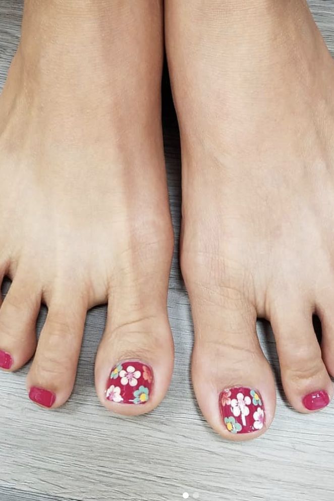 Wearing Nail Art Chocolate Foot Manicure Toe Nail Patch24pcs | Fruugo PT