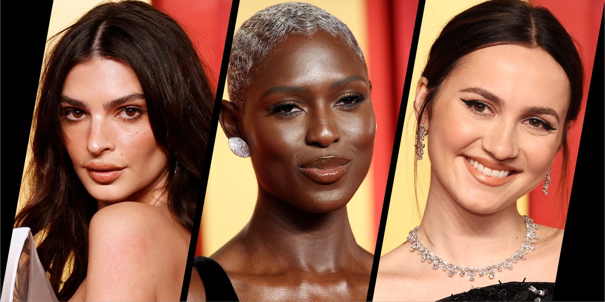 Toffee-toned brown lipstick trended at the Oscars 2024