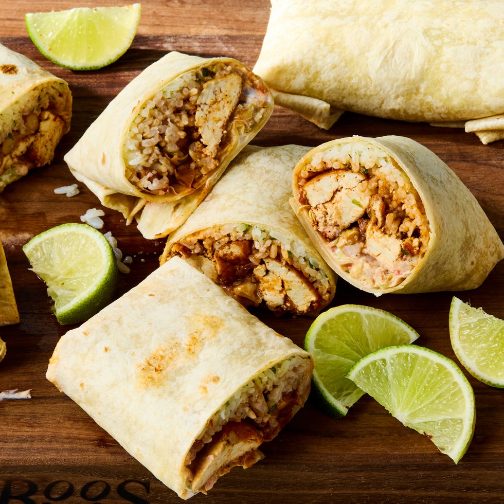 tortillas filled with a tofu and rice mixture served with limes