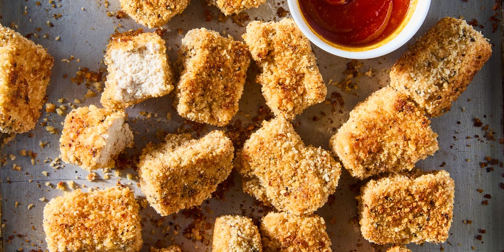 breaded cubes of tofu