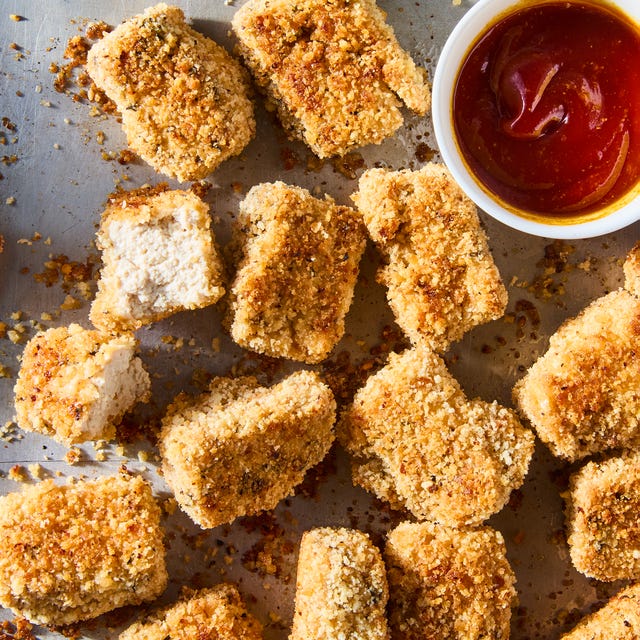 breaded cubes of tofu