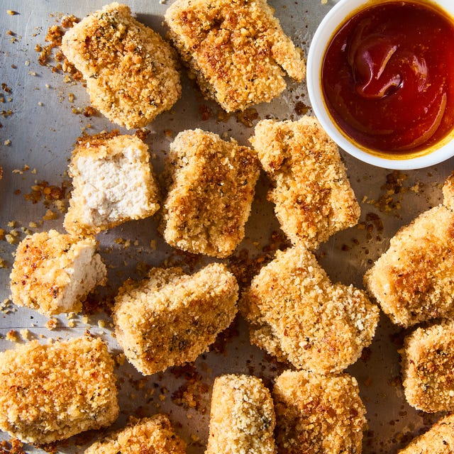 Tofu Nuggets breaded cubes of tofu
