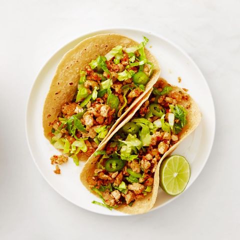 vegan dinner ideas easy tofu tacos with romaine slaw