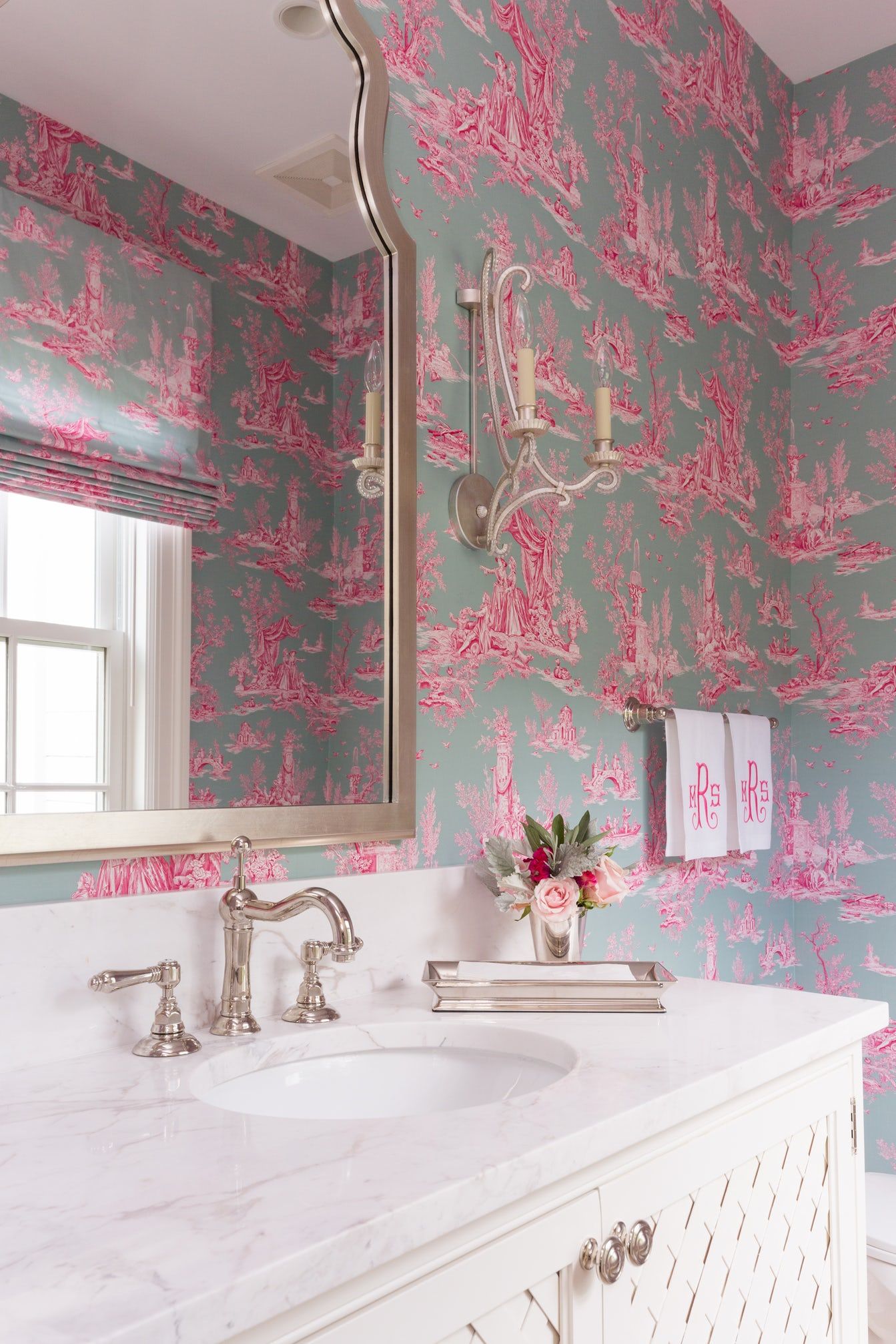 Hot Pink Toile  Decoración de unas Ideas diseño de interiores Decoración  de habitaciones