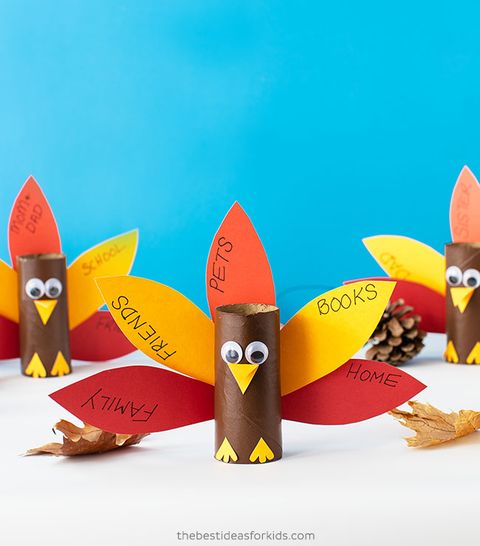 thanksgiving crafts for kids  toilet paper turkeys