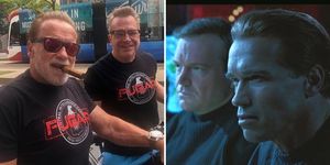 Comparação de tamanhos: Arnold Schwarzenegger vs Dwayne Johnson The Rock