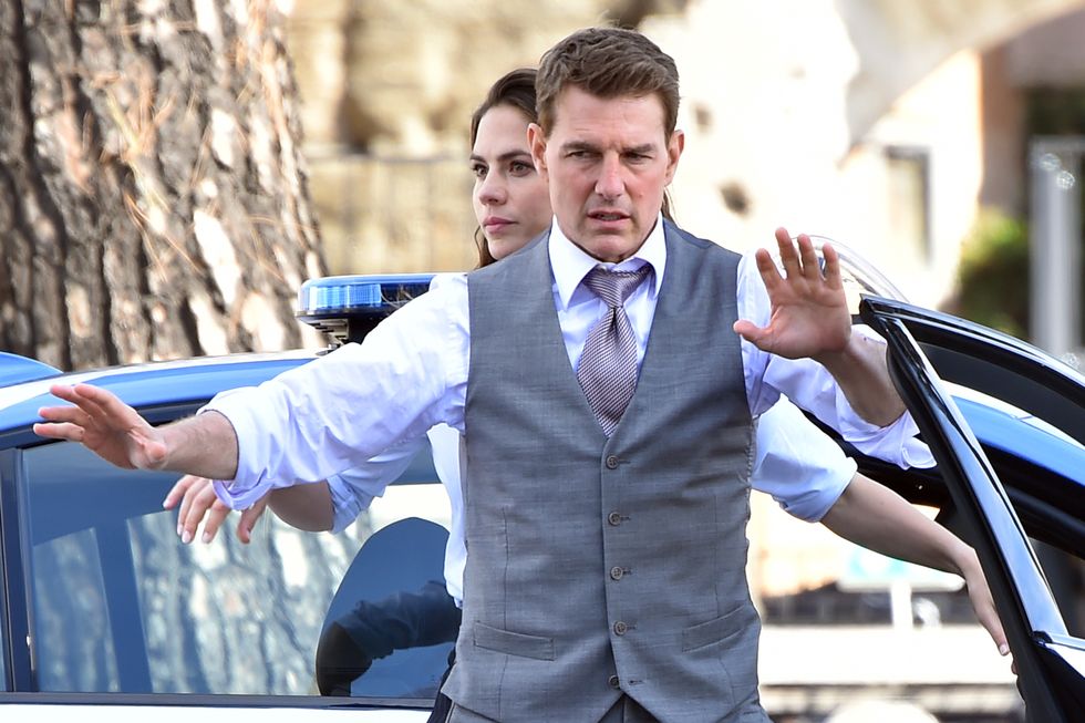 Tom Cruise und Hayley Atwell am Set von Mission Impossible 7