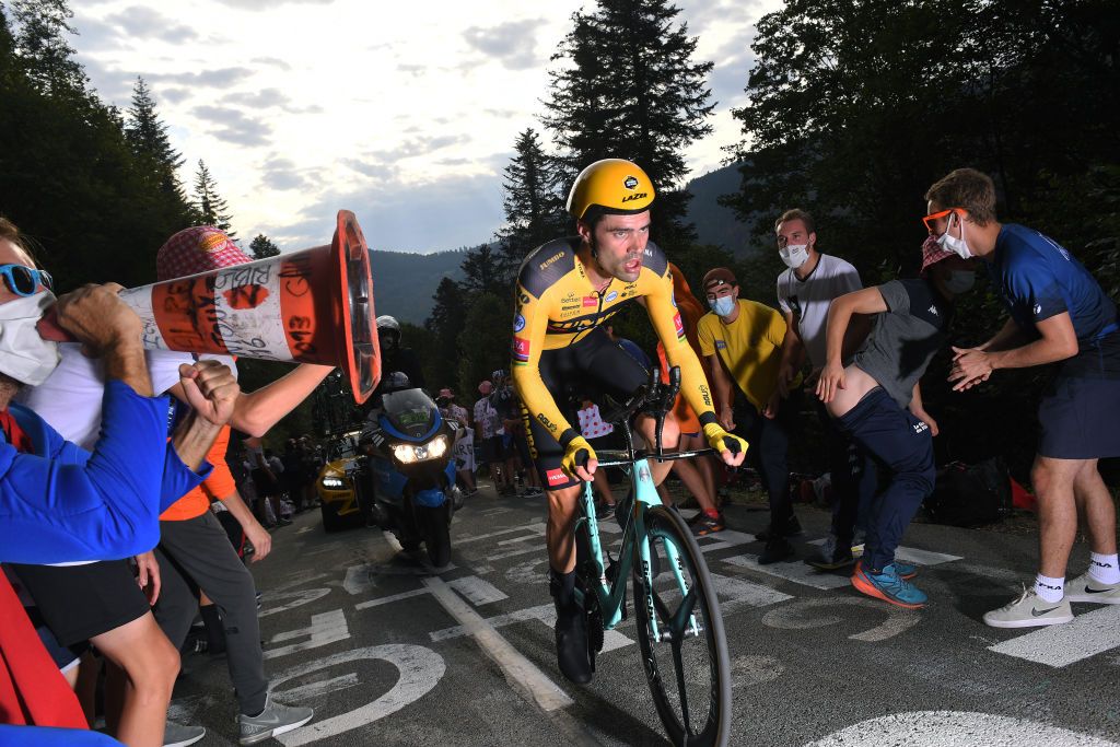 Tom Dumoulin during Stage 20 of the 2020 Tour de France.