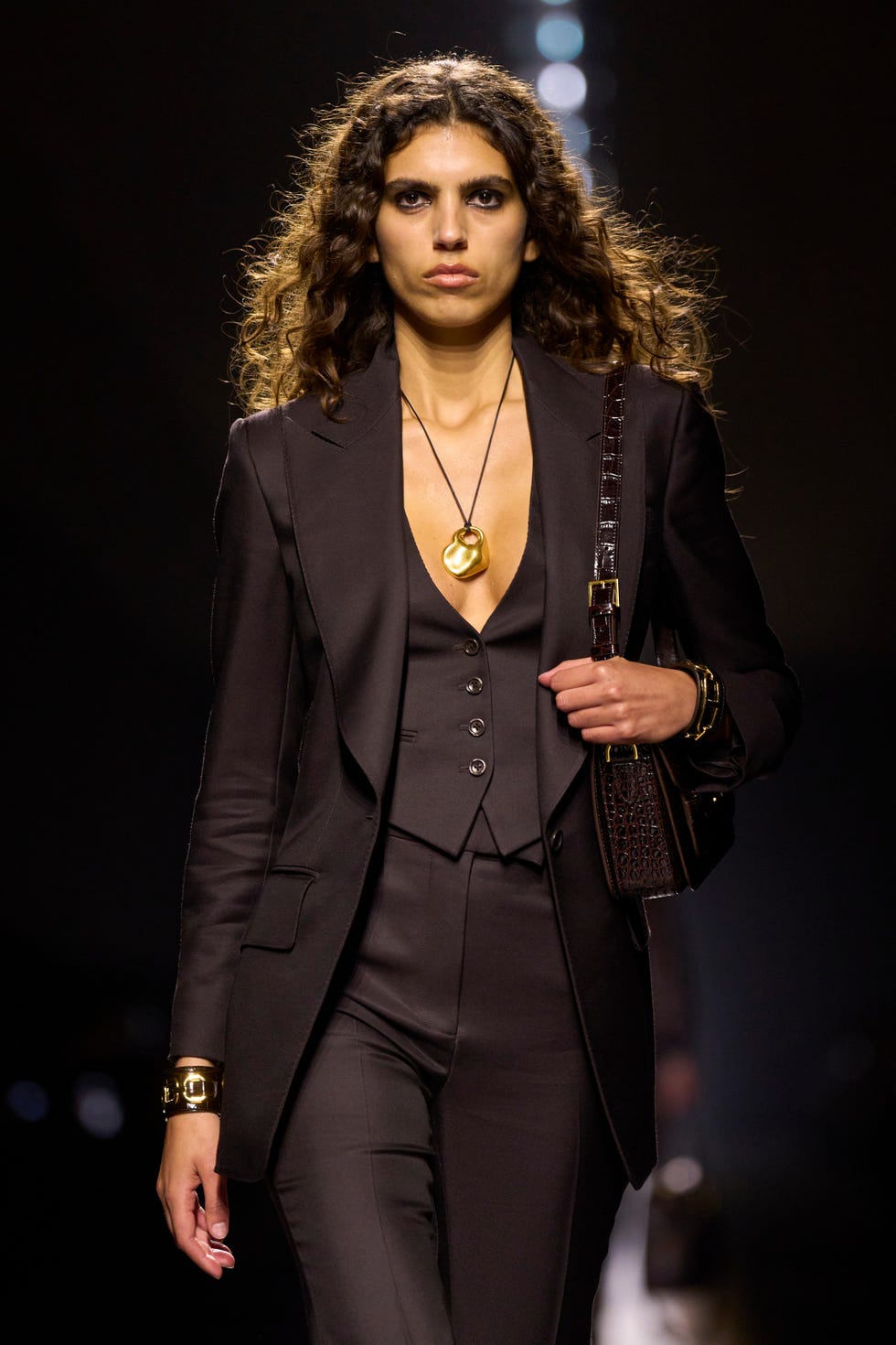 tom ford fall winter 2024 cord pendant necklaces