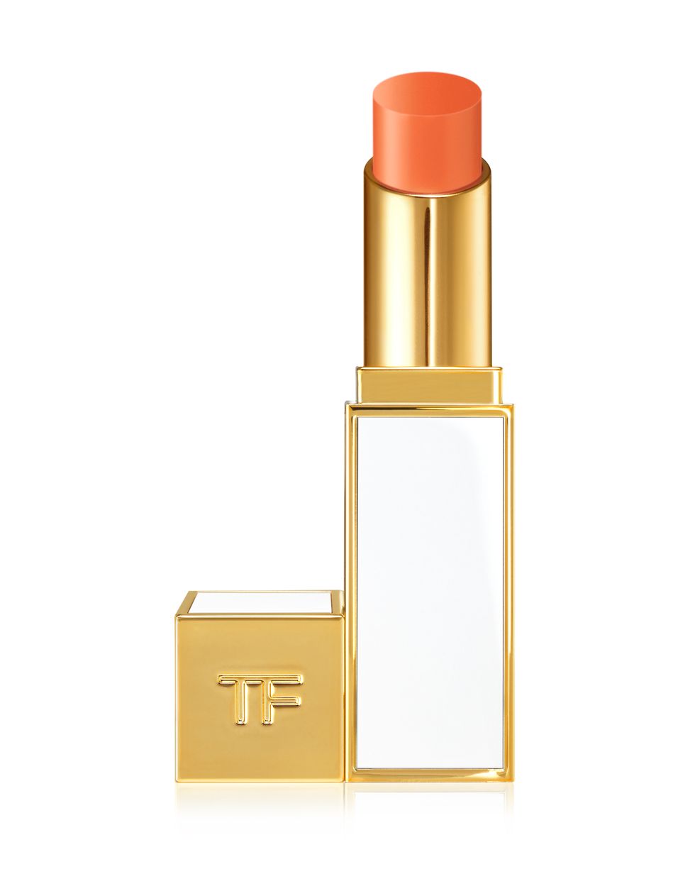 Lipstick, Cosmetics, Orange, Red, Beauty, Yellow, Beige, Liquid, Material property, Lip gloss, 
