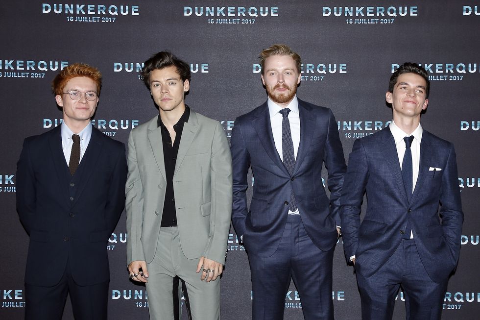 'Dunkirk' Photocall At Cinema Ocine In Dunkerque　Tom Glynn-Carney, Harry Styles, Jack Lowden and Fionn Whitehead