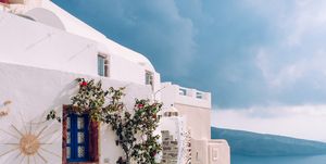 Blue, White, Property, Azure, Sky, Turquoise, House, Vacation, Architecture, Wall, 