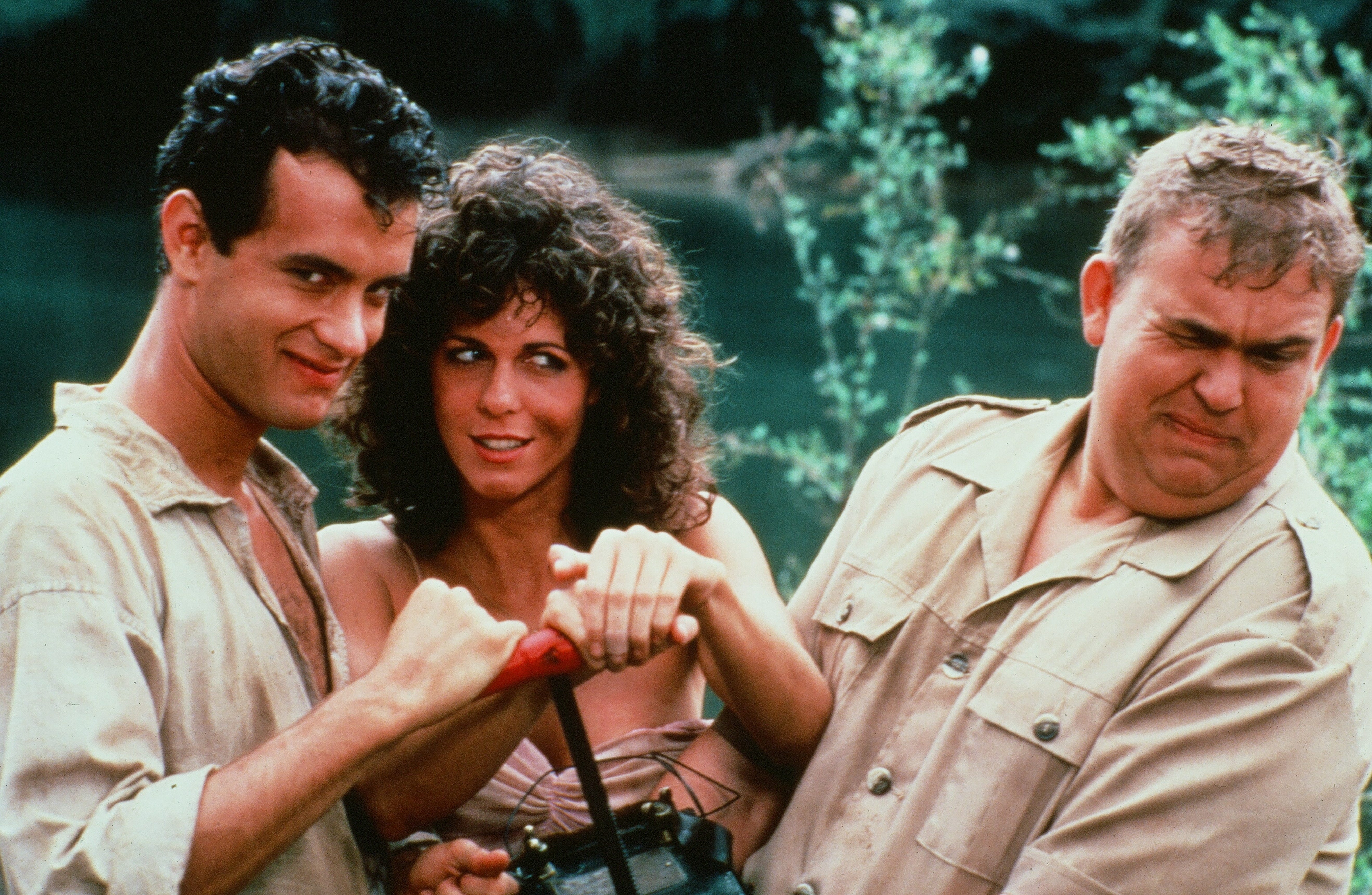tom hanks, rita wilson, and john candy in character for volunteers