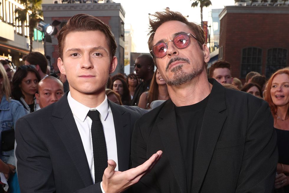 Tom Holland and Robert Downey Jr in June 2017