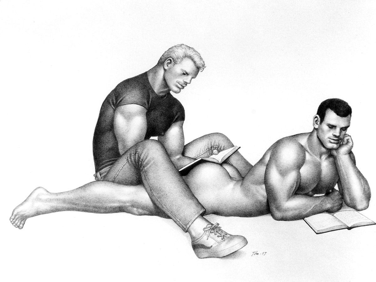 Gay Sex Drawings - There's A Gay Tom Of Finland Porno Stashed In Your Wardrobe
