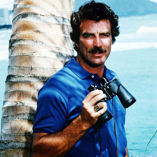 american actor tom selleck as he appears in the tv series magnum pi, circa 1985 photo by silver screen collectiongetty images