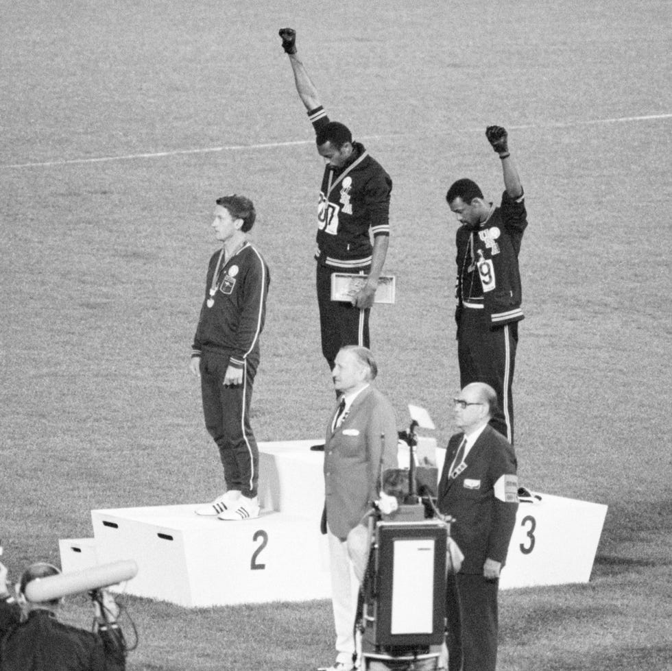 Olympic Medalists Giving Black Power Sign olympic medalists giving black power sign