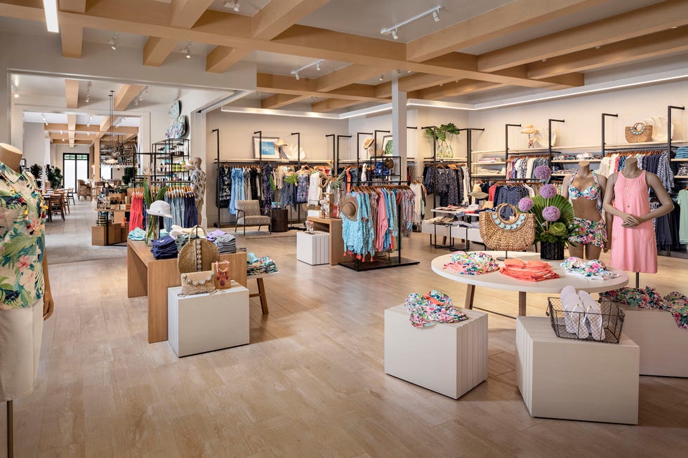 The interior of a fashion store of women's clothing of a famous