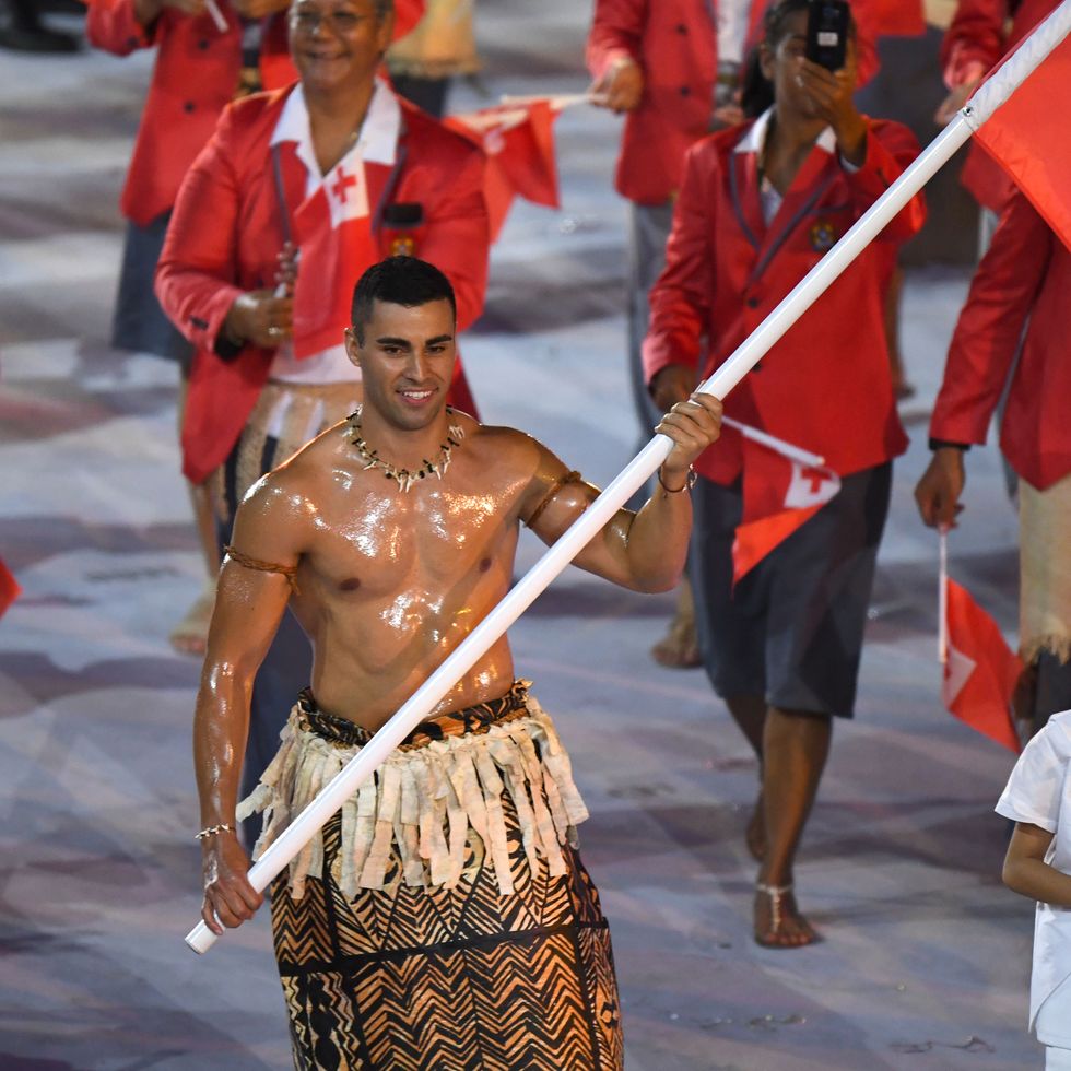 Pita Taufatofua at the 2016 Rio Olympics.